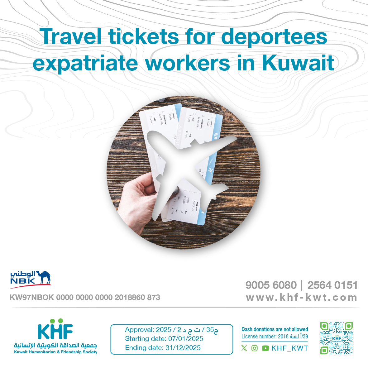 Travel tickets for deportees expatriate workers in Kuwait